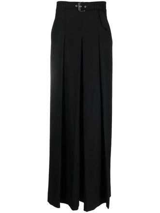 Alberta Ferretti Broek met ceintuur - Zwart