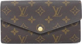 Louis Vuitton Brown Coquelicots Marron Coated Canvas Long Wallet (Bi-Fold) (Pre-Owned)