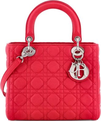 Dior Lady Dior Bag Cannage Quilt Grained Calfskin Medium satchel - Roze