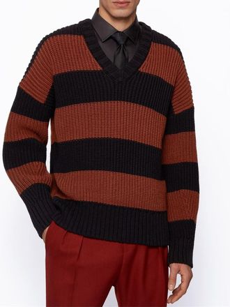 HUGO BOSS Mens Proti Ribbed Sweater Multiple Colors Clothing > Knitwear