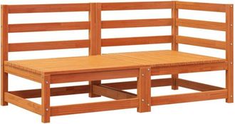 vidaXL Vidaxl - Sof&aacute; De Jard&iacute;n De 2 Plazas Madera Maciza De Pino Marr&oacute;n Cera