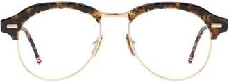 Thom Browne Pilotbril van Acetaat en Titanium - unisex - Brillen - Bruin - 55 MM - Accessoires