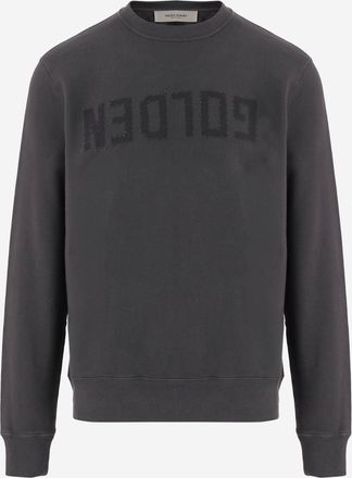 Golden Goose Cotton Crew Neck Logo Sweatshirt