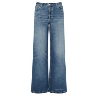 A.P.C. A.p.c., Jeans, Dames, Blauw, W28, Katoen, Elisabeth Wide Jeans