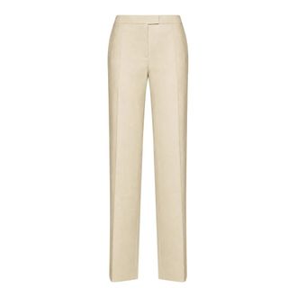Zimmermann Valiant Straight Pant - Dames - Broeken - Beige - Maat: 3XS Zijde