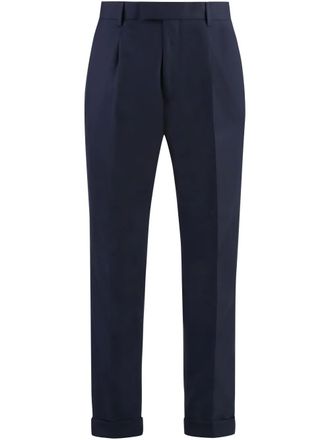BOSS virgin wool trousers - Blue