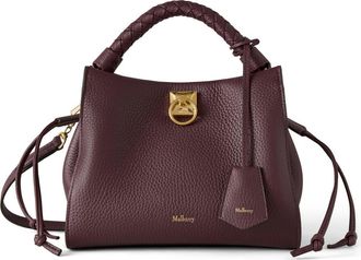 Mulberry Small Iris Leather Top Handle Bag in Black Cherry at Nordstrom