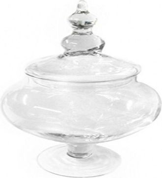 Trade Shop Trade Shop - Calice Ampolla Con Tappo Vetro Trasparente Confettata Porta Caramelle Confetti