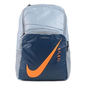Nike Brasilia Medium Backpack-9.0 MTRL Blue Grey Orange BA6214-464