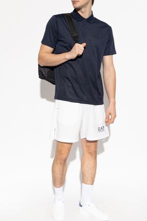 Emporio Armani Polo With Logo, Mens, Navy Blue