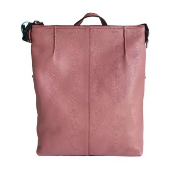 Gabs Backpacks, female, Red, Size: ONE SIZE Large Leather Backpack Shopper Rosewood