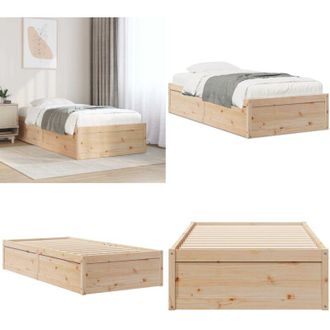 vidaXL Letto senza Materasso 90x190 cm in Legno Massello di Pino - Letto in legno - Letto in pino