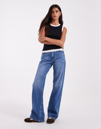 Tommy Jeans Mia - Jeans dritti a vita medio alta lavaggio medio-Blu