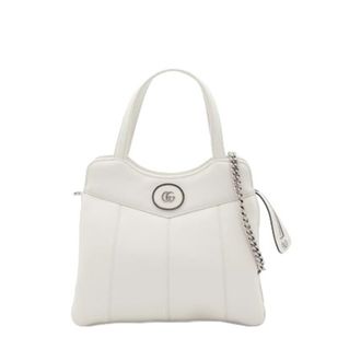 Gucci Chalk Leather Small Petite Gg Handbag