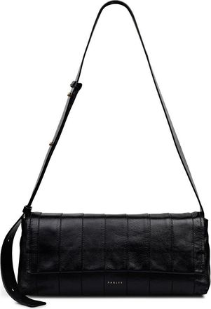 Radley London The Annabel - Stripe Medium Flapover Shoulder Bag in Black at Nordstrom