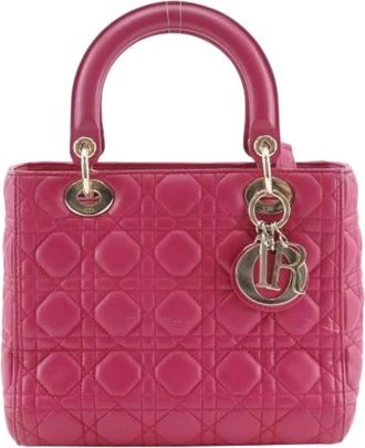 Dior Pre-owned Vintage Leren Handtas - Dames - Vintage Handtas - Roze - ONE Size - Leer - Vintage