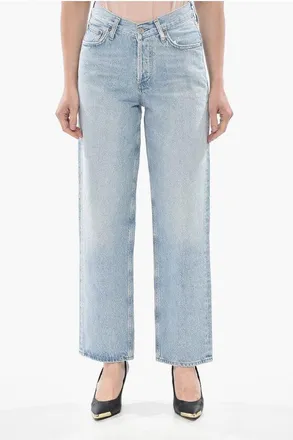 A Gold E Baggy-Fit Jeans with V-Waist 21cm size 25