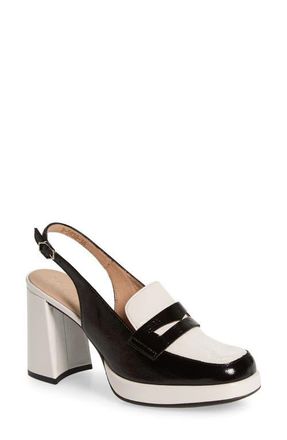Wonders Amelia Block Heel Leather Pump in Lack Black Off at Nordstrom, Size 8-8.5Us