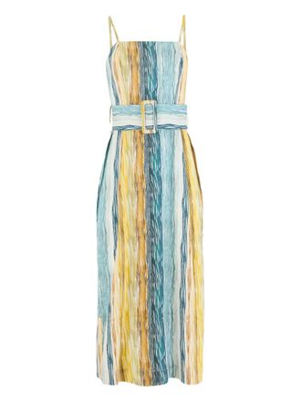 Rosie Assoulin Artichoke striped belted midi dress - women - Fabric - 12 - Yellow