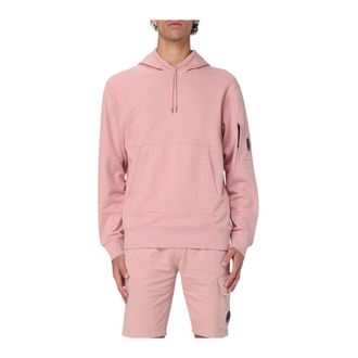 C.P. Company Hoodies, male, Pink, Size: XL Hoodie with Goggle Detail