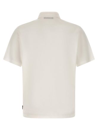 Zanone Cotton-Silk Blend Polo Shirt - White