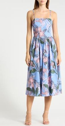 Hutch Eddi Cotton Maxi Dress in Periwinkle Inked Iris at Nordstrom Rack, Size X-Large