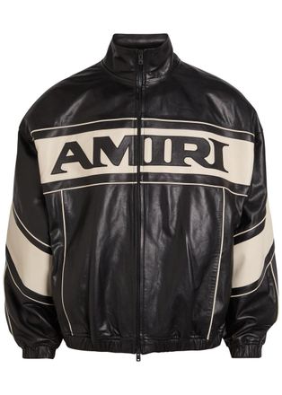 Amiri Sport Panelled Leather Jacket - Black - XL