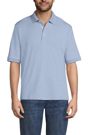 Lands End Short Sleeve Cotton Supima Polo Shirt in Light Pool Blue Heather at Nordstrom, Size Xx-Large