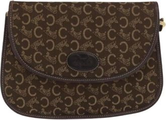 Celine Pre-owned Cross Body Bags, female, Brown, Size: ONE SIZE Pre-owned Canvas Crossbody Bag