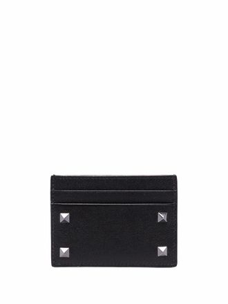 Valentino Garavani Rockstud leather cardholder - Black