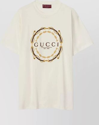 Gucci cotton jersey top short sleeves crew neck