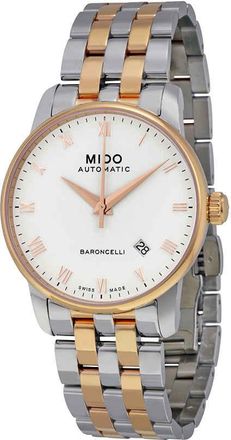 Mido Baroncelli Automatic White Dial Two-tone Mens Watch M86009N61