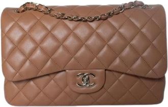 Chanel Tweedehands leren handtassen - Dames - Vintage Schoudertas - Bruin - ONE Size - Vintage