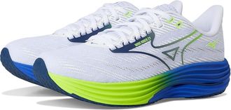 Mizuno Wave Rider 29 Mens Running Shoes White/Estate Blue : 11.5 D - Medium, Synthetic