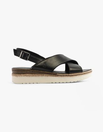 Hush Puppies Womens Hush Puppies SAPHIRA Womens Slingback Sandals Black - Size: 3
