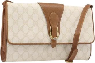 Gucci Pre-owned Shoulder Bag - Dames - Vintage Schoudertas - Beige - ONE Size - Leer - Vintage