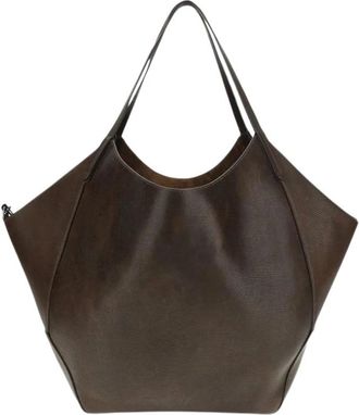 Brunello Cucinelli Bolso Hobo de Piel Texturizada - Bags - Mujer - Marr&oacute;n - ONE SIZE