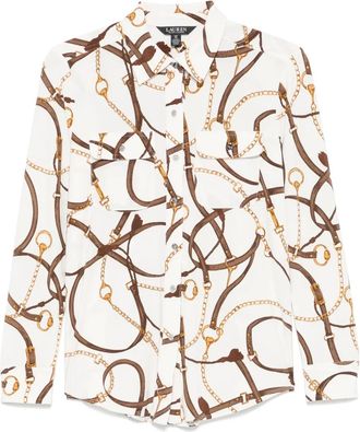 Lauren Ralph Lauren graphic-print shirt - Neutrals