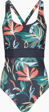 Mountain Warehouse Womens Mountain Warehouse Womens/Ladies Yamba Flowers One Piece Swimsuit - Blue/Green - Size: 16 uk