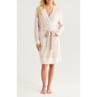 Barefoot Dreams CozyChic Lite Tonal Contrast Robe in Chai/Sand Dune at Nordstrom Rack, Size Small/medium