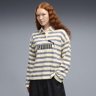Puma Polo da rugby oversize con logo Essentials Elevated No.1 da donna, Accessori, Giallo, XL