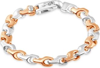Pompeii3 Mens Designed 14k Gold (41gram) or Platinum (63gram) 8mm Link Bracelet 8.5
