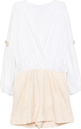 Jijil 0160 Tuta - Dames - Korte kleedjes - Wit - XS - Pailletten - Kleedjes