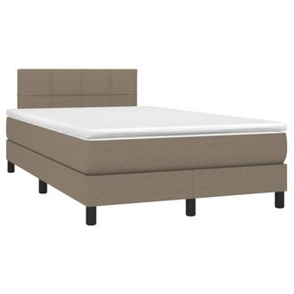 vidaXL Vidaxl Giroletto A Molle Con Materasso Tortora 120x190 Cm In Tessuto