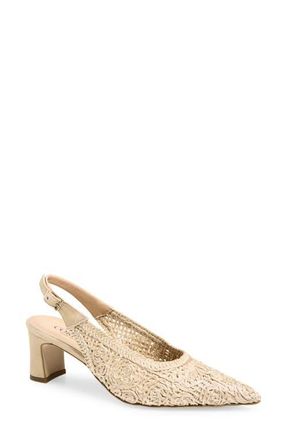 Cordani Nikole Slingback Pointed Toe Pump in Beige at Nordstrom, Size 8.5Us