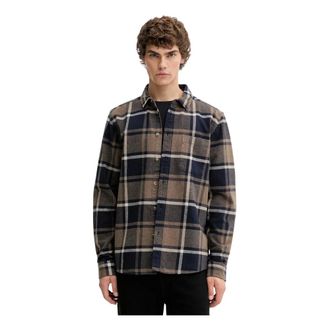 Les Deux Overhemden, Heren, Veelkleurig, S, Katoen, Jeremy Check Flanellen Shirt