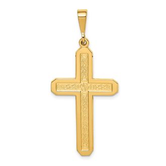Diamond2Deal 14k Yellow Gold Cross Pendant