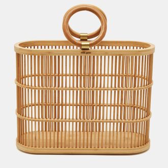 Cult Gaia Coco Beige Bamboo Tote