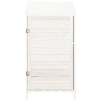 Berkfield Home Garden Shed White 55x52x112 cm Solid Wood Fir | Size: 55 x 52 x 112 cm