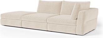 Sia Home Sof&aacute; modular 4-5 plazas derecho tejido tramado tacto suave beige
